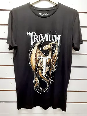 Buy Trivium Dragon Front With Backprint T Shirt New Official Size Large Metal Rock • 17£