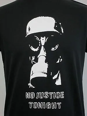 Buy The Clash Inspired T-Shirt Armagideon Time No Justice Tonight Gasmask Punk • 14.49£