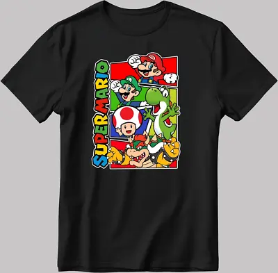 Buy Super Mario Figure Short Sleeve Men's Women's T Shirt N170 • 10.98£