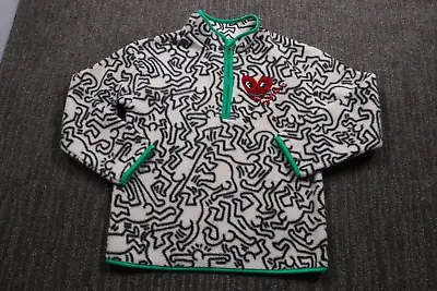 Buy Keith Haring Women's XS Fleece Half-zip Jacket Art Streetwear AOP Long-Sleeve • 28.13£