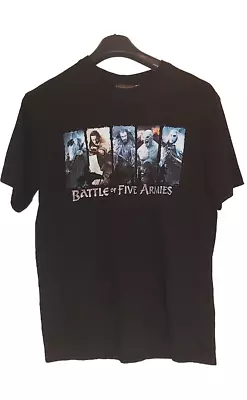 Buy The Hobbit T Shirt L Mens  Black Battle Of Five Armies Graphic Print Tee Top • 15.73£