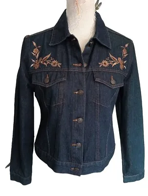 Buy Monsoon Metallic Embellished Cotton Denim Jacket 12 * New! *  £55 • 24.99£
