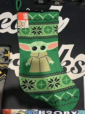 Buy Star Wars Mandalorian Ugly Christmas Sweater Stocking Baby Yoda Din Grogu New • 14.20£