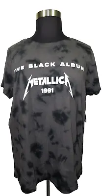 Buy TORRID Classic Fit Plus Size 6X-30 Gray Tie Dye Tee Metallica Black Album 1991 • 28.34£