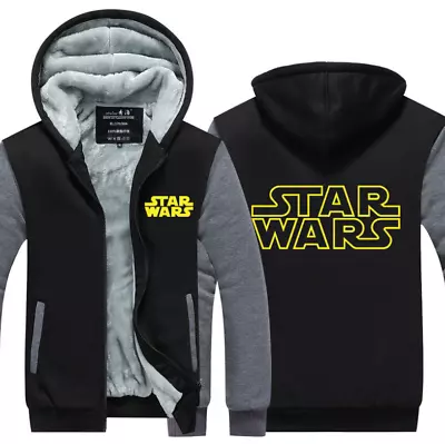 Buy Star Wars Thick Zipper Jacket Men Women Fashion Winter Fleece Warm Sweatshirts • 44.39£