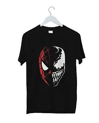 Buy Marvel Spider-Man Graphic Printed T-shirt, Vintage Spiderman Face-Super Hero Top • 14.99£