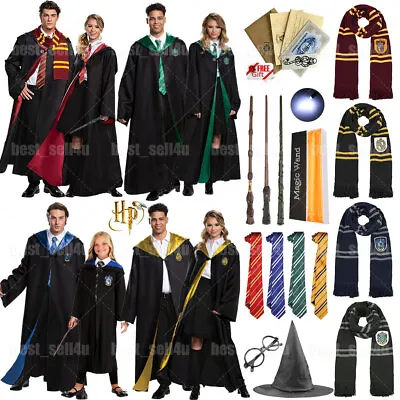 Buy UK Harry Potter Gryffindor Ravenclaw Slytherin Robe Cloak Tie Costume Wand Scarf • 4.99£
