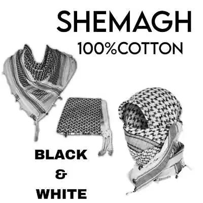 Buy Palestinian Shemagh Head Scarf Arab Tactical Military Army Desert Keffiyeh Wrap • 13.49£
