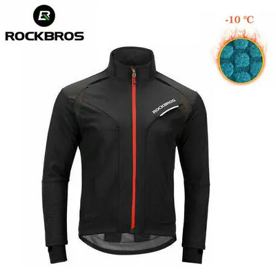 Buy ROCKBROS Mens Cycling Waterproof Jacket High Visibility Running Top Hooded Coat • 28.99£