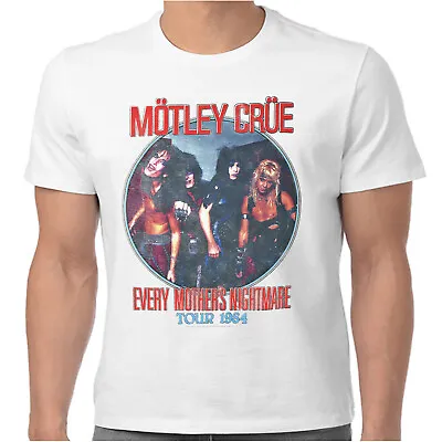 Buy Motley Crue T Shirt Official Every Mothers Nightmare  Tour ' 84 Band Logo New • 14.94£