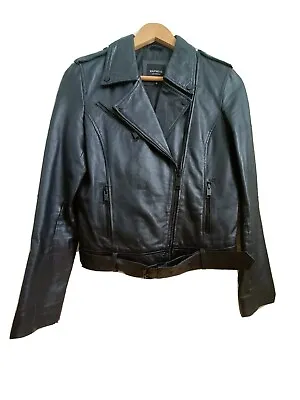Buy Barneys Originals Navy Leather Jacket. Never Worn. • 50£
