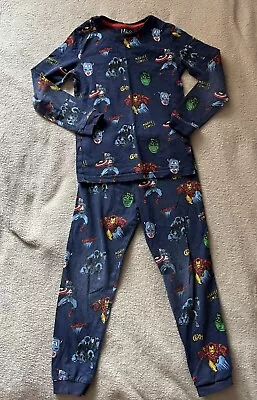 Buy M&S Kids Navy Avengers Pyjamas, Size 5-6 Years • 2.45£