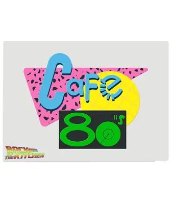 Buy Cafe 80s Tempered Glass Chopping Board Inspired By Back To The Future • 18.99£