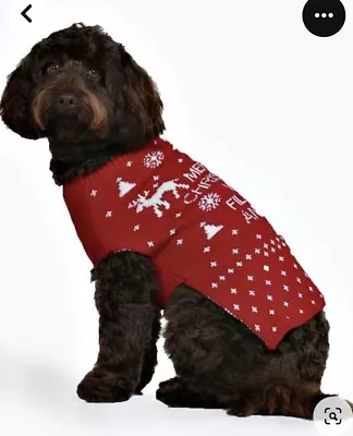 Buy Merry Christmas Ya Filthy Animal Dog Christmas Jumper Boohoo New With Tags • 5£