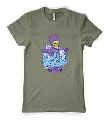 Buy Skeletor Loves Cats Heman Villain Kitty Lover Personalised Unisex Adult T Shirt • 14.49£