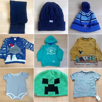Buy 2-3 Years Mixed Clothes Bundle 9 Items Hoodie Holiday Boys Jumper Shorts BNWT • 2.99£
