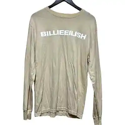 Buy Billie Eilish Long-Sleeve Tan Tee-Shirt Fan Merch “Don’t Smile At Me” Sleeve L • 21.23£