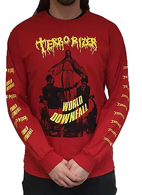 Buy Terrorizer  World Downfall  Red Long Sleeve T Shirt - OFFICIAL • 24.99£