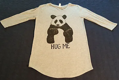 Buy Forever 21 Panda Bear HUG ME T Shirt Small Gray INV2661 • 12.78£