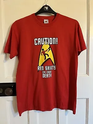 Buy Star Trek Caution Red Shirts T-shirt Size M Chest 40  • 9.99£