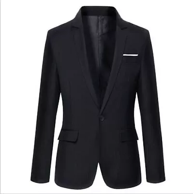 Buy Men's Business Smart Blazer Suit Formal Jacket Coat One Button Wedding Outwears • 19.94£