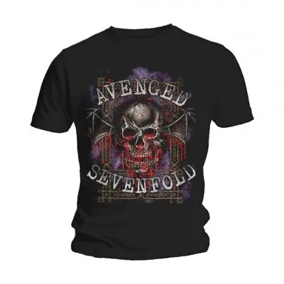 Buy ** Avenged Sevenfold Bloody Trellis Skeleton T-Shirt Official ** • 16£