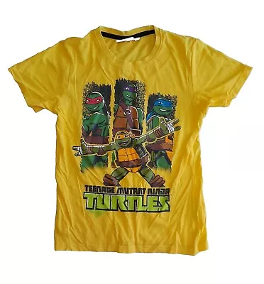 Buy Boys Nickelodeon Teenage Mutant Ninja Turtles Yellow Graphic T-Shirt Age 9 Years • 13.55£