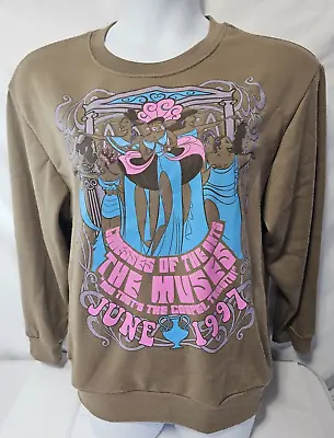 Buy Women's Disney Hercules Muses Crew Neck Long Sleeve Graphic Sweatshirt  Brown XL • 13.59£