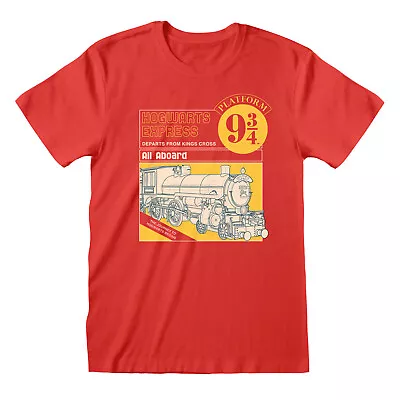 Buy Hogwarts Express T-Shirt Manual Cover Harry Potter New Red Official • 13.95£