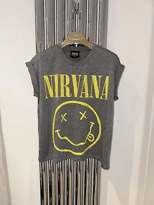 Buy Nirvana Womens Grunge Smiley Face T Shirt UK18 • 10£