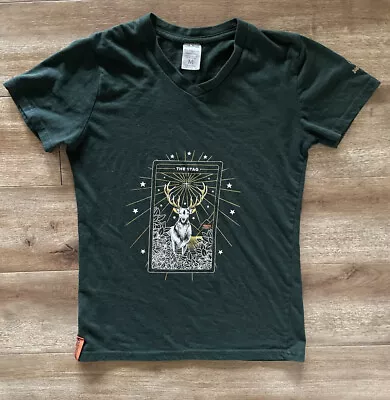 Buy Official Jagermeister Rare Green The Stag V Neck Tee Shirt Women's Size S • 16.60£