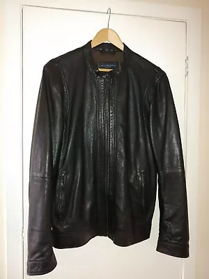 Buy Jack & Jones JPR Russell Leather Jacket Size M, Black • 90£