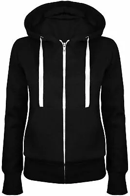Buy Zip Up Sweatshirt Hooded Hoodie Coat Jacket Top PLUS SIZE Top Ladies (2-26) • 12.99£
