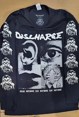 Buy Discharge Hear Nothing See Nothing Say Nothing Official Long-sleeve T-shirt • 26£