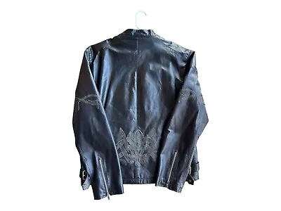 Buy Vintage Wilson ROCK AND ROLL FASHION Black Leather Jacket SMALL A • 32.73£