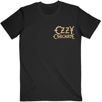 Buy Ozzy Osbourne Patient No. 9 Gold Logo Black T-Shirt NEW OFFICIAL • 16.39£