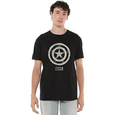 Buy Marvel Mens T-Shirt Captain America Ballpoint Top Tee S-2XL Official • 13.99£