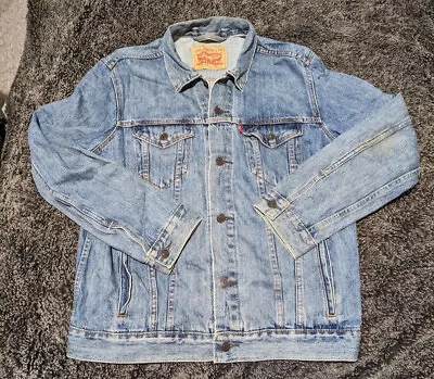 Buy Gorgeous Men’s Levi Trucker Denim Jacket Excellent Condition Size Large Levi's • 27.99£