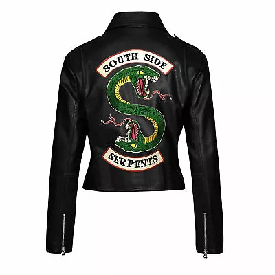 Buy Riverdale Southside Serpents Jughead Jones Women Real Faux Leather Wear Jacket • 51.12£