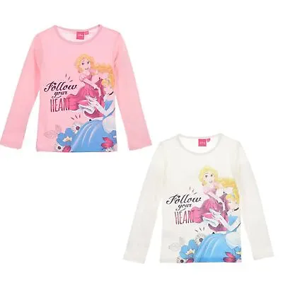 Buy Girls Kids Official Disney Princess Long Sleeve T Shirt Age 3-6 Years NEW • 6.95£