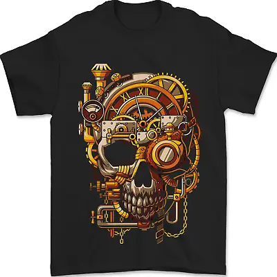 Buy Steampunk Skull Mens T-Shirt 100% Cotton • 8.49£