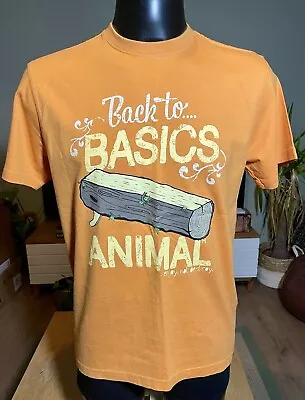 Buy Animal Mens T Shirt Enjoy Not Destroy Size Medium Orange Back To Basics Cotton • 16.99£