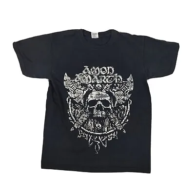 Buy Amon Amarth 'Grey Skull' Small Black Tour T-Shirt Death Metal Viking Metal Music • 10£