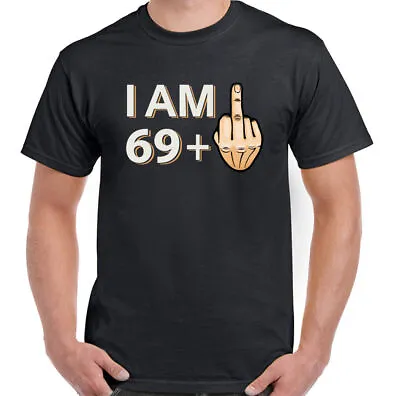 Buy 70th Birthday T-Shirt 69 + 1 Mens Funny Rude Offensive Joke Gift Middle Finger • 12.95£