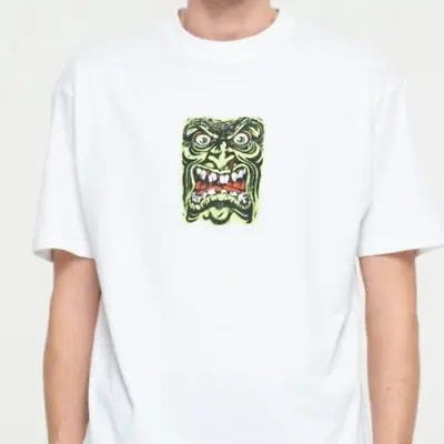 Buy SANTA CRUZ Roskopp Face Front XXL 2XL White PRO T-Shirt Skate Wear RAD SK8 WoW • 27.99£