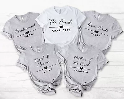 Buy Personalised Hen Party T Shirts, Team Bride Group T Shirt , Team Bride (cursive) • 5.99£