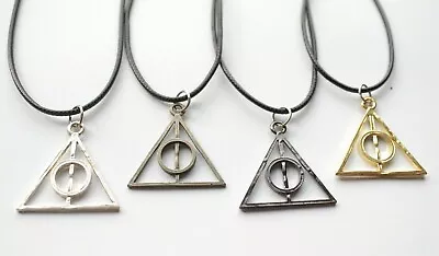 Buy Harry Potter 3 Deathly Hallows Symbol Charm Pendant Necklace Boys Girls Jewelry • 2.96£