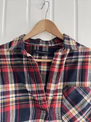 Buy French Connection Ladies 100% Cotton Check Overshirt Size M • 5.75£