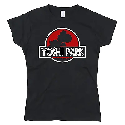 Buy Yoshi Park Jurassic World Dinosaur Parody Ladies T-Shirt (Red Logo) • 12.95£