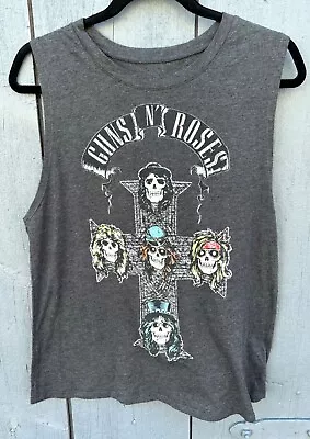 Buy Nice! Guns N Roses Tank Top Women’s (L) Charcoal Gray By Bravado Jersey Knit • 17.91£
